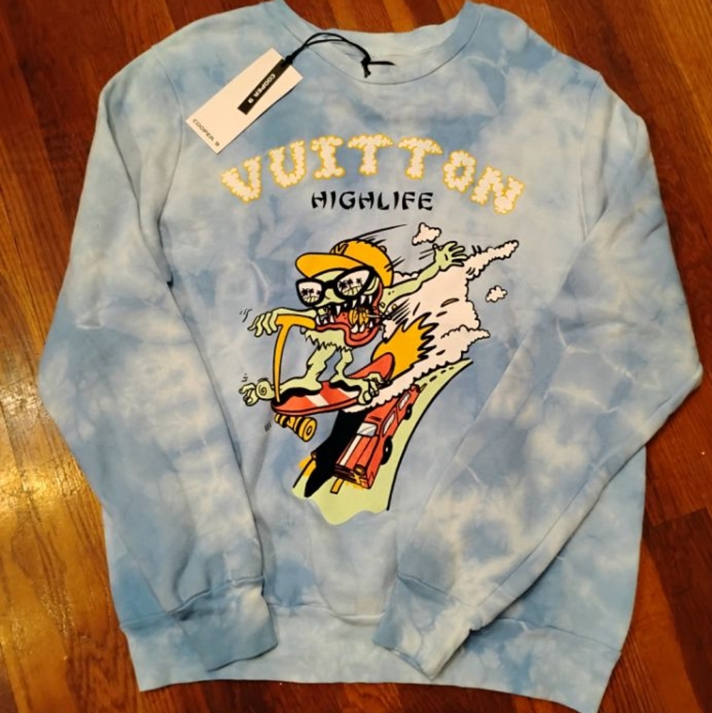 Cooper 9 Blue Graphic Vuitton Sweatshirt M